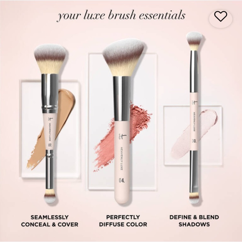 iT Cosmetics Full-Size CELEBRATE EFFORTLESS GLOW BLURRED LINES® brush set NWT